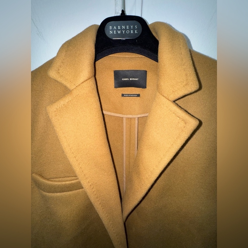 Isabel Marant Gabriel Caramel Cashmere & Wool Camel Coat FR 40 / US 8 - Picture 4 of 8